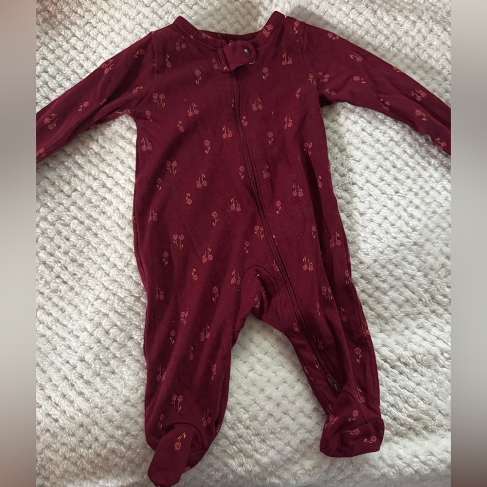 Carter's Burgundy Footie One Piece